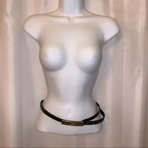 vintage CÉLINE brown calfskin leather BELT 22\